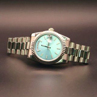 Reloj Auto Estilo Day-Date Presidente Turquesa