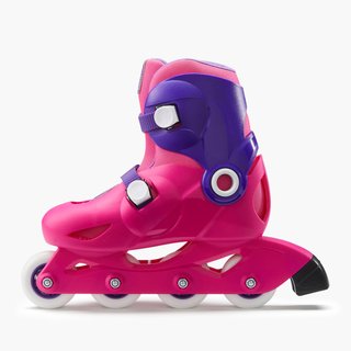 Patines Línea Niños Oxelo Ajustable 3 tallas Play 3 Rosa