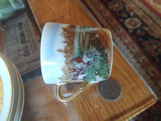 Tazas de café Limoges con platillos