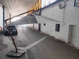 Sombrilla Pérgola Beige y Marrón