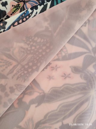 Kimono mujer forro estampado tropical