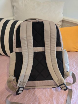 Mochila Samsonite Rosa detalles en plateado
