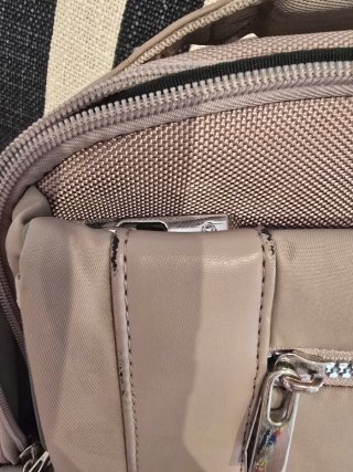 Mochila Samsonite Rosa detalles en plateado