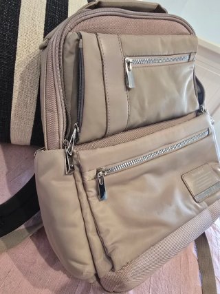 Mochila Samsonite Rosa detalles en plateado