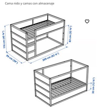 Cama Kura Ikea Madera Blanca