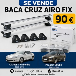Baca CRUZ Airo FIX de aluminio con cerradura