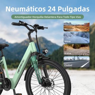 Bicicleta eléctrica 24 pulgadas niña/mujer