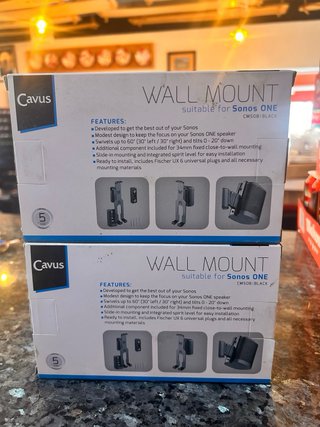 2 Soportes Pared Cavus CMSOW para Sonos One
