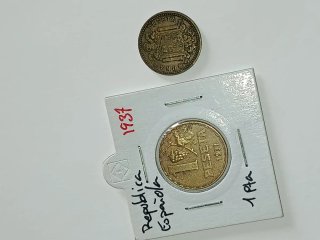 Monedas antiguas españolas 1 peseta