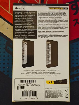 RAM DDR4 16GB(2x8) Corsair Vengeance LPX 2400 CL16