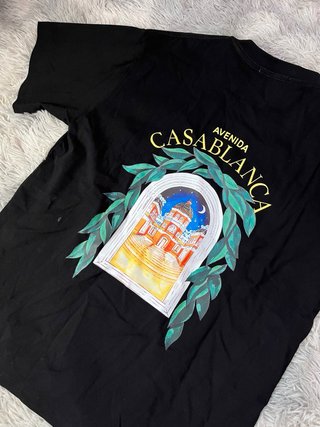 T-shirt Casablanca Preta Tamanho M