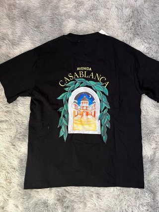 T-shirt Casablanca Preta Tamanho M