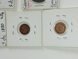 Lote monedas antiguas españolas cobre