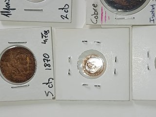 Lote monedas antiguas españolas cobre