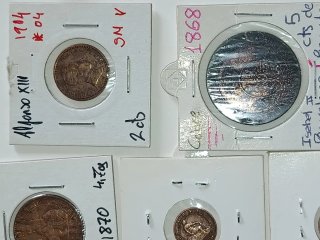 Lote monedas antiguas españolas cobre