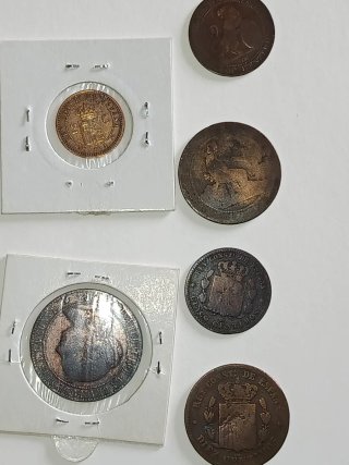 Lote monedas antiguas españolas cobre