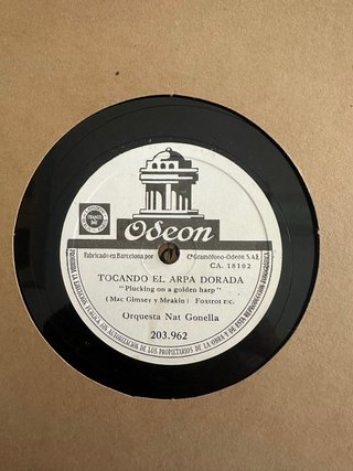 Disco Vinilo Odeon Tocando el Arpa Dorada