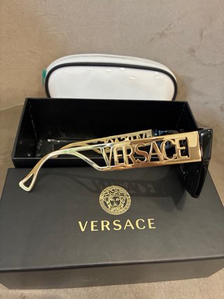Occhiali da sole Versace neri e dorati