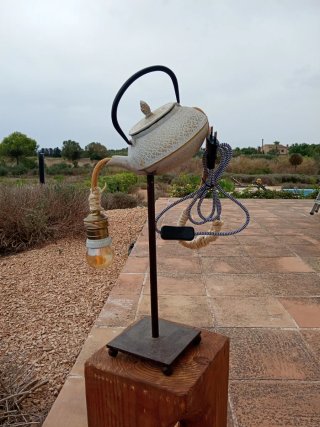 Lampara artesanal , Tetera del Alquimista
