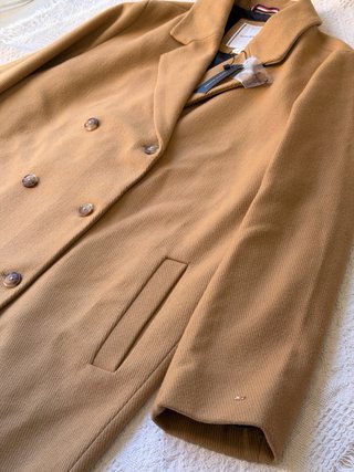 Abrigo Tommy Hilfiger Lana Camel Talla M