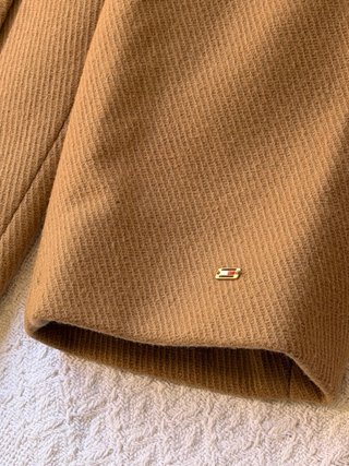 Abrigo Tommy Hilfiger Lana Camel Talla M