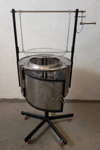 Parrilla giratoria/elevable de metal