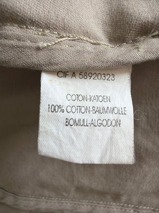 Chaqueta larga tipo parka beige