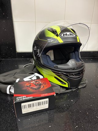 Casco HJC CL-Y Taze MC-4HSF. Talla S + Intercom.