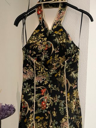 Vestido floral halter Zara Talla XL