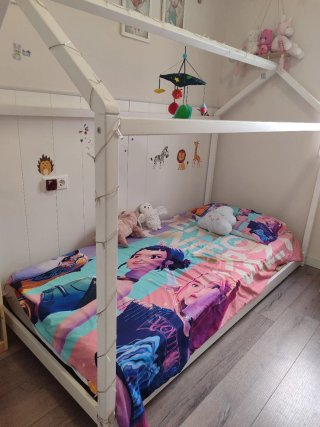 Estructura cama casita blanca 90cm
