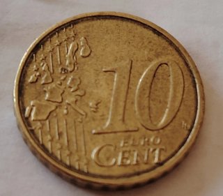 10 céntimos Alemania 2002 D error acuñación