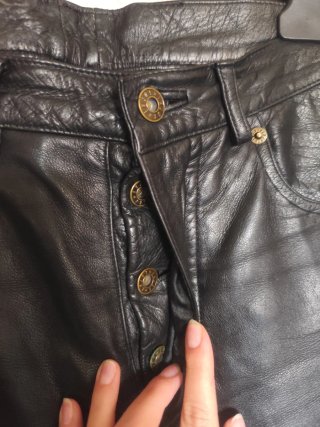 Pantalones de cuero mujer negros