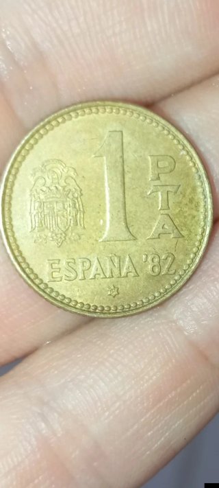 1 Peseta España 1982 Mundial con error