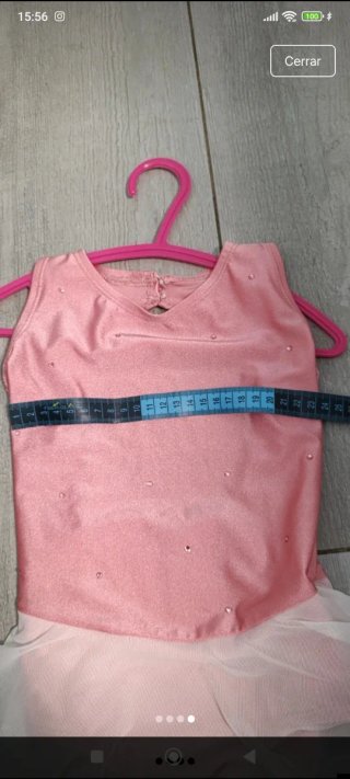 Maillot patinaje artístico rosa con brillos