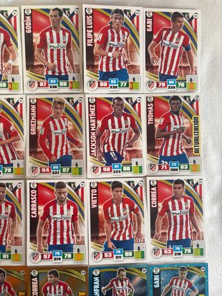 Lote Cartas Atlético de Madrid Adrenalyn 2015-16
