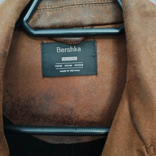 Cazadora Biker Marrón Bershka