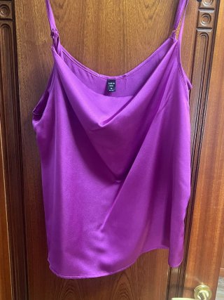 Top satinado morado / fucsia Shein BAE Talla 46 (2