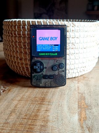 Game Boy Color Negra Transparente | OSD IPS