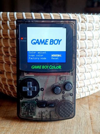 Game Boy Color Negra Transparente | OSD IPS