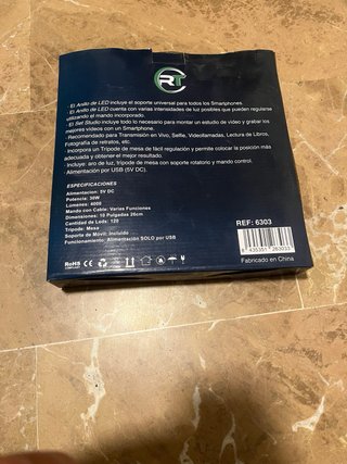 Aro de Luz LED 26cm 30W con Trípode