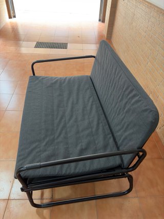 Sofá Cama Gris y Negro