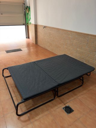 Sofá Cama Gris y Negro
