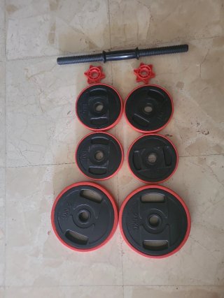 Mancuernas ajustables con discos 2.5kg y 1kg