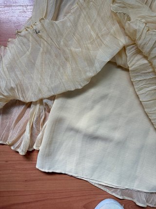 Falda larga Zara amarilla