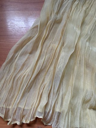 Falda larga Zara amarilla