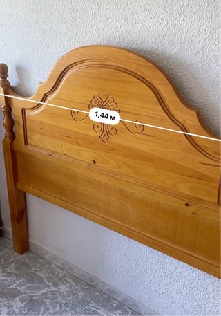 Cabecero de pino macizo estilo rústico