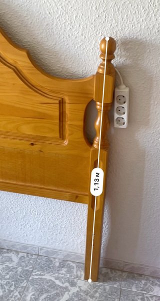 Cabecero de pino macizo estilo rústico