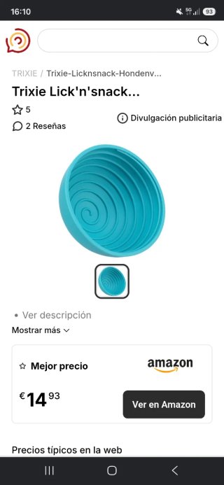 Comedero trixie para perro Cuenco de lamer silicon