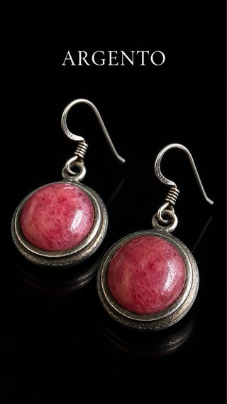 Orecchini Rodonite Argento Vintage
