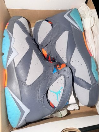 Nike Jordan 7 Grigie e Azzurre Nuove